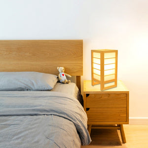 Japanese-style Wooden Desk Lamp