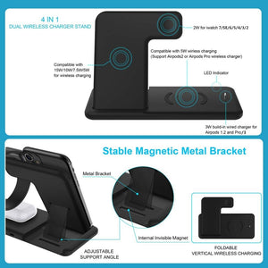 Three-Function Fast Wireless Charging Stand